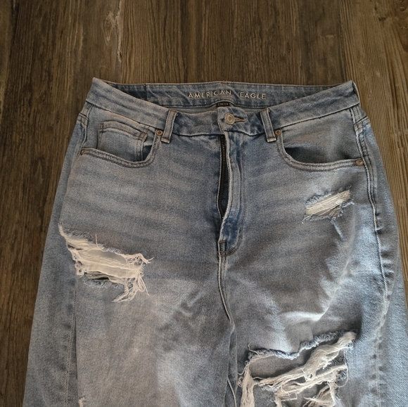 American Eagle, Women's, Size 12, Curvy Mom Jean, Perfect Shape, Holes - Picture 2 of 10